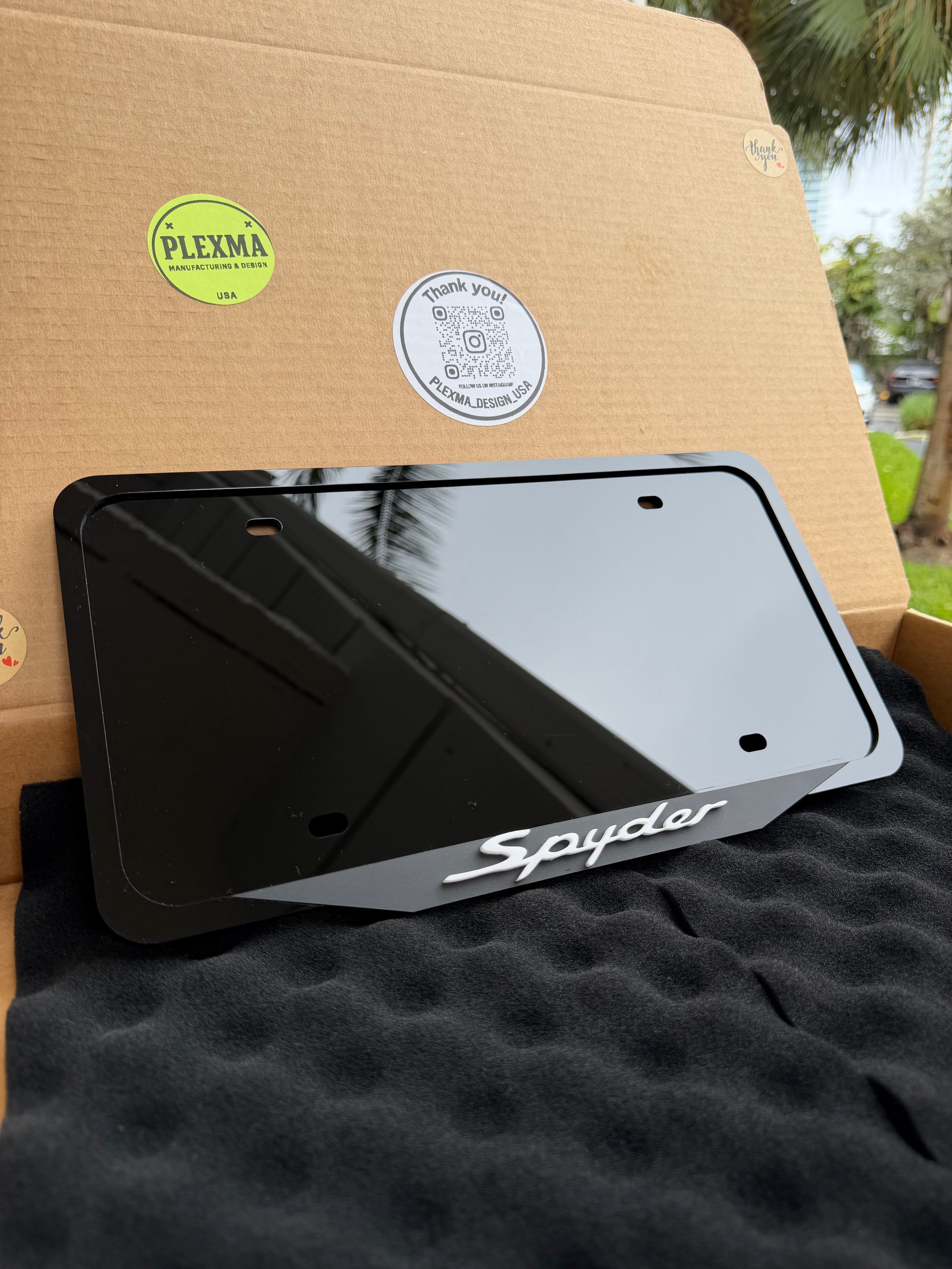 3D layered acrylic license plate frame custom car tag personalized auto gift handmade USA
