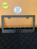 Audi Matte Black 3D License Plate Frame with Premium Logo – Handmade USA