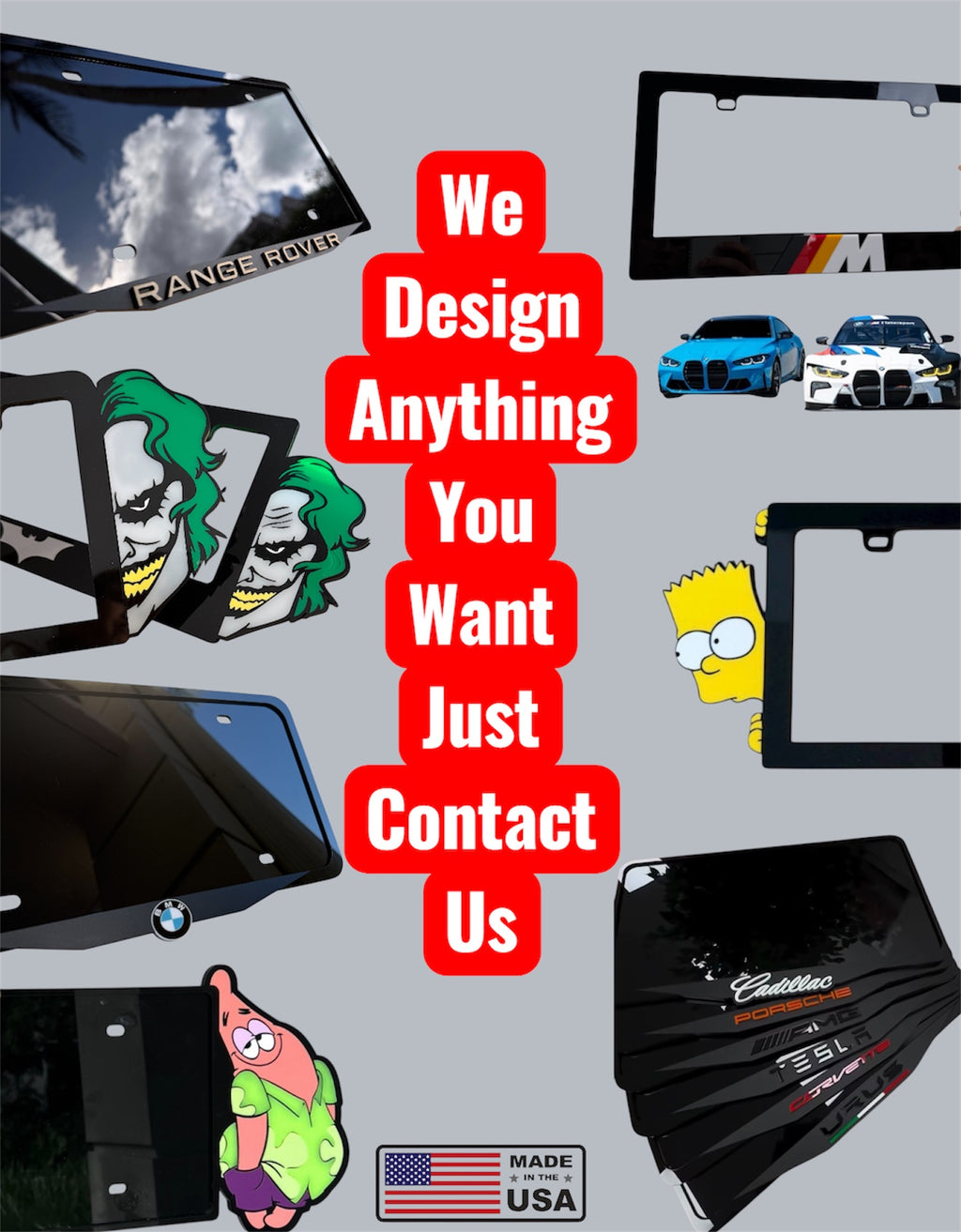 Custom Cool Car License Plate Frame – Personalized Acrylic Design