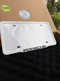 Porsche style 3D license plate frame glossy white acrylic handmade in USA
