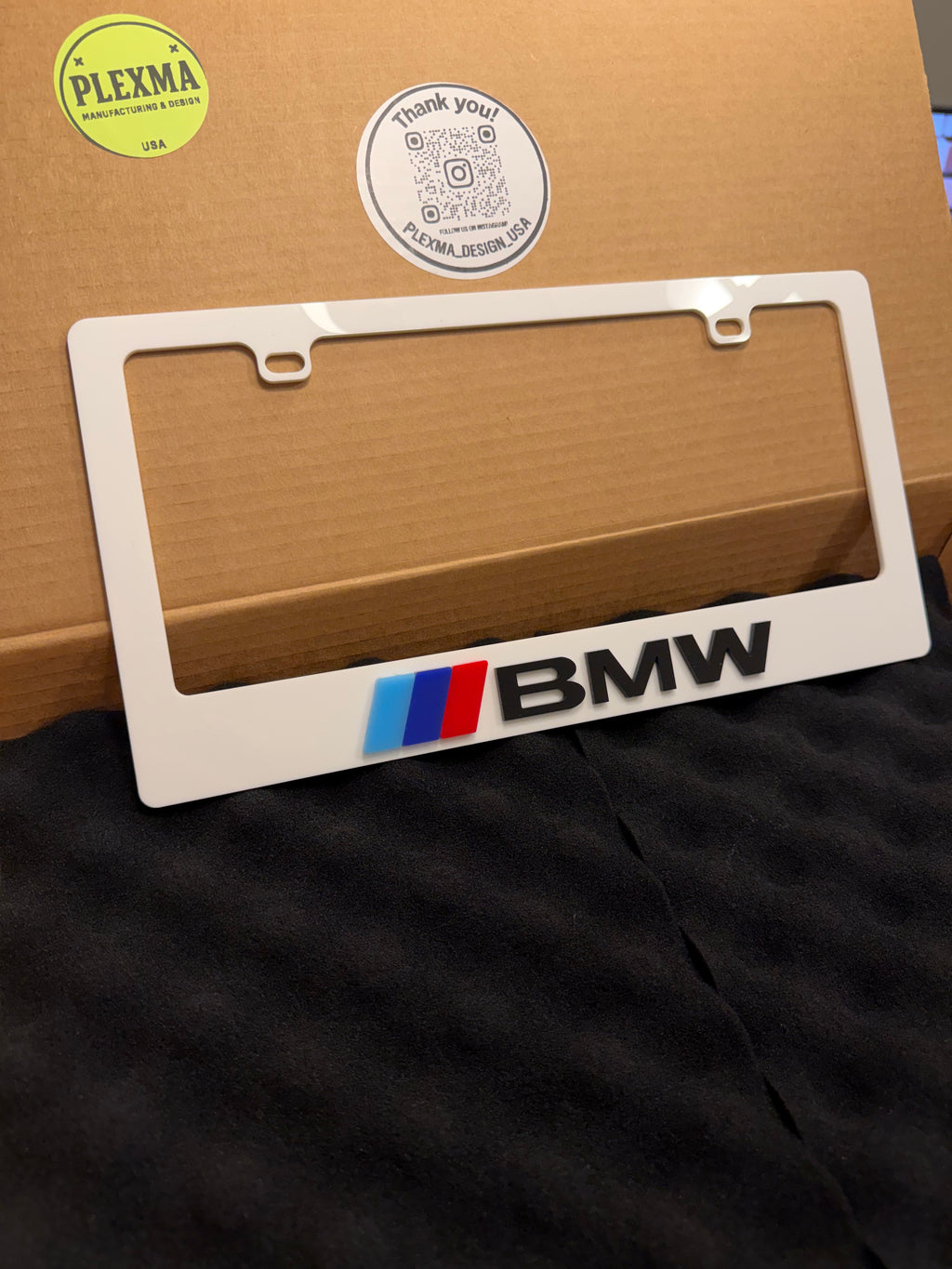 gloss black layered acrylic plate frame