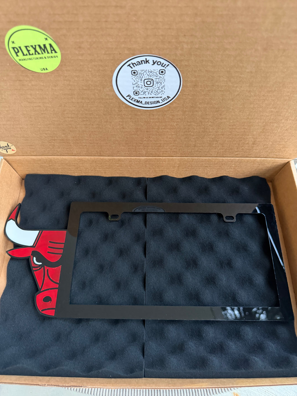 NBA Chicago Bulls acrylic license plate frame 3D custom car accessory basketball fan

