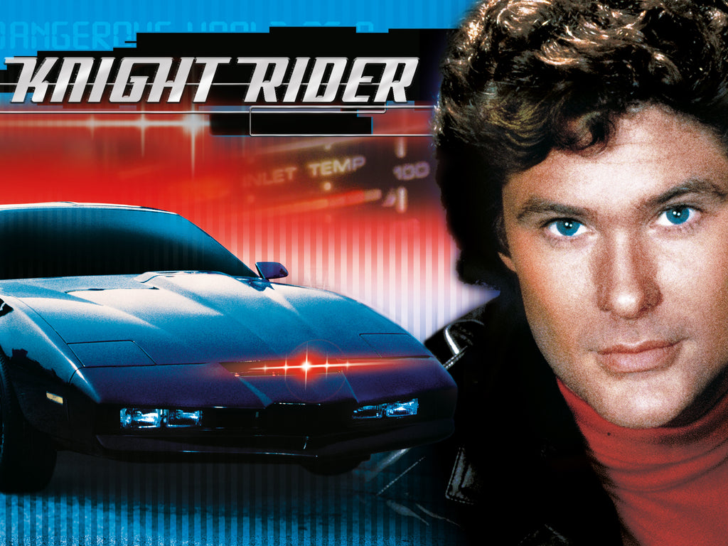 Knight Rider 3D License Plate Frame – Black Acrylic Handmade Car Accessory