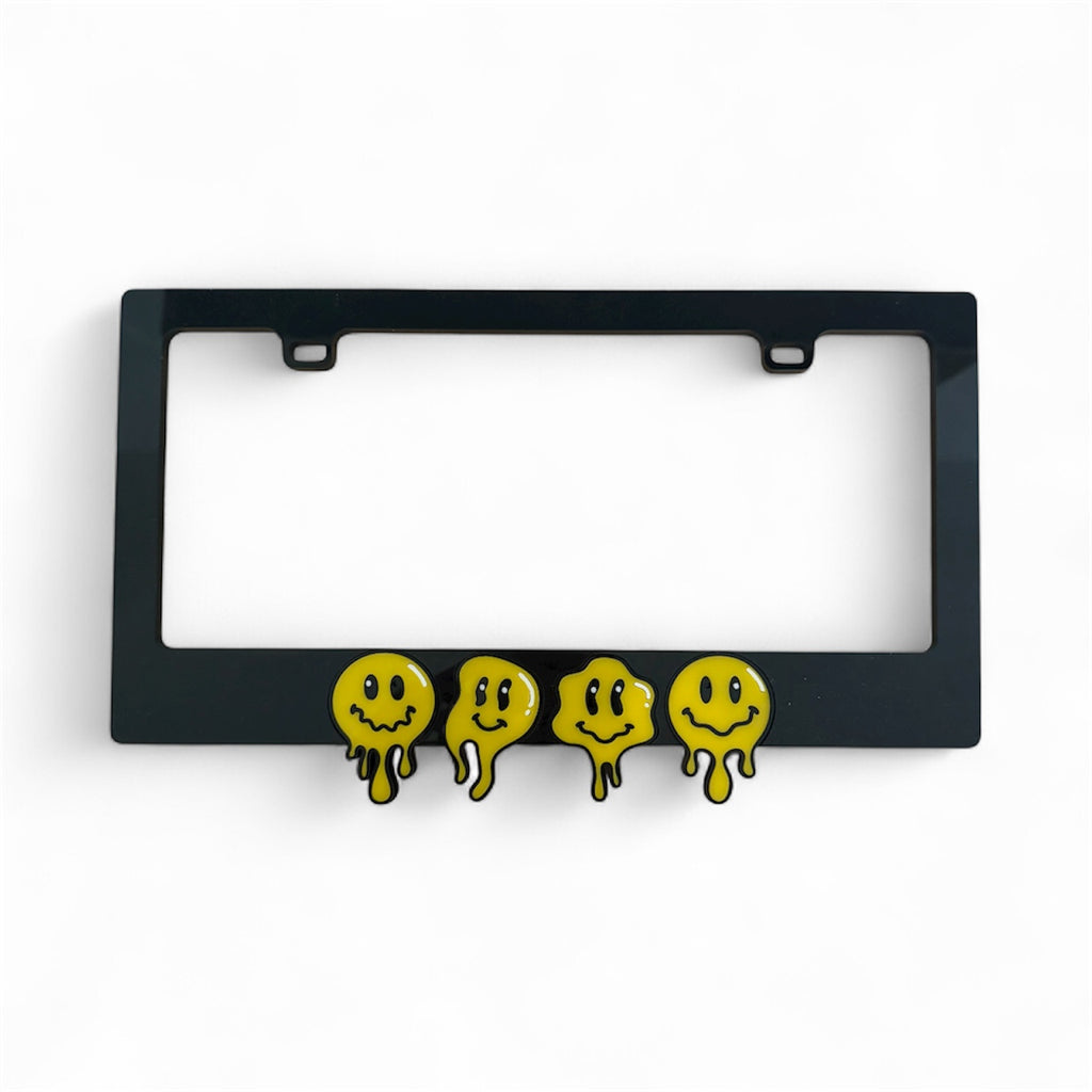 Smiling Faces 3D License Plate Frame – Handmade in USA | Free Shipping