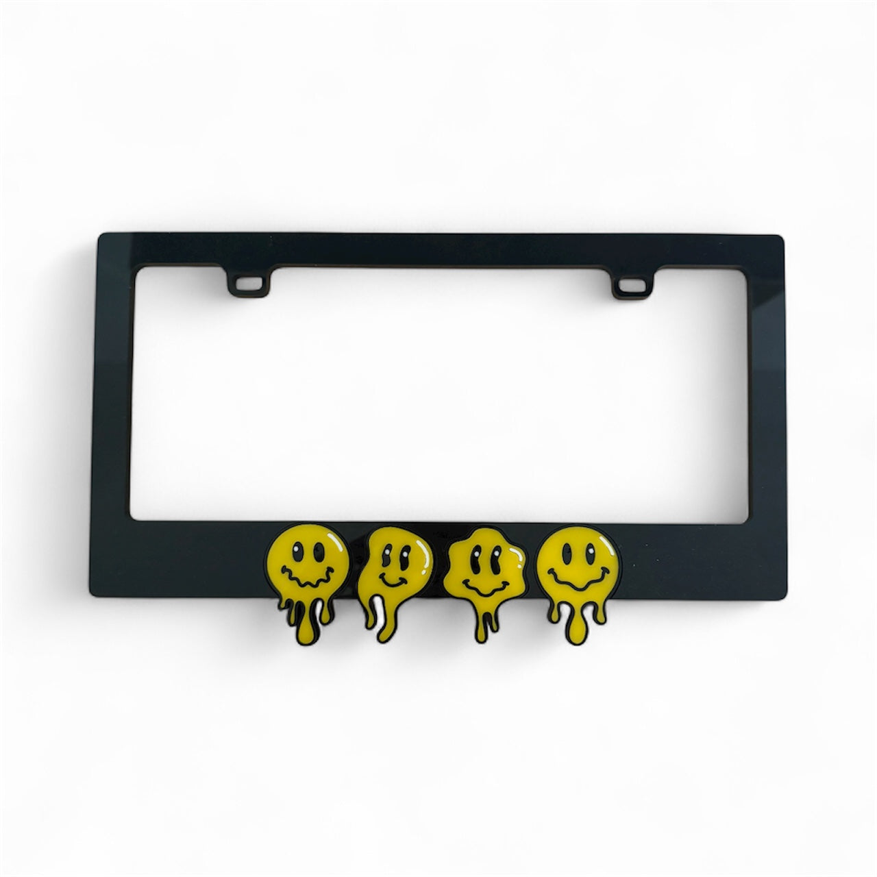 Smiling Faces 3D License Plate Frame – Handmade in USA | Free Shipping