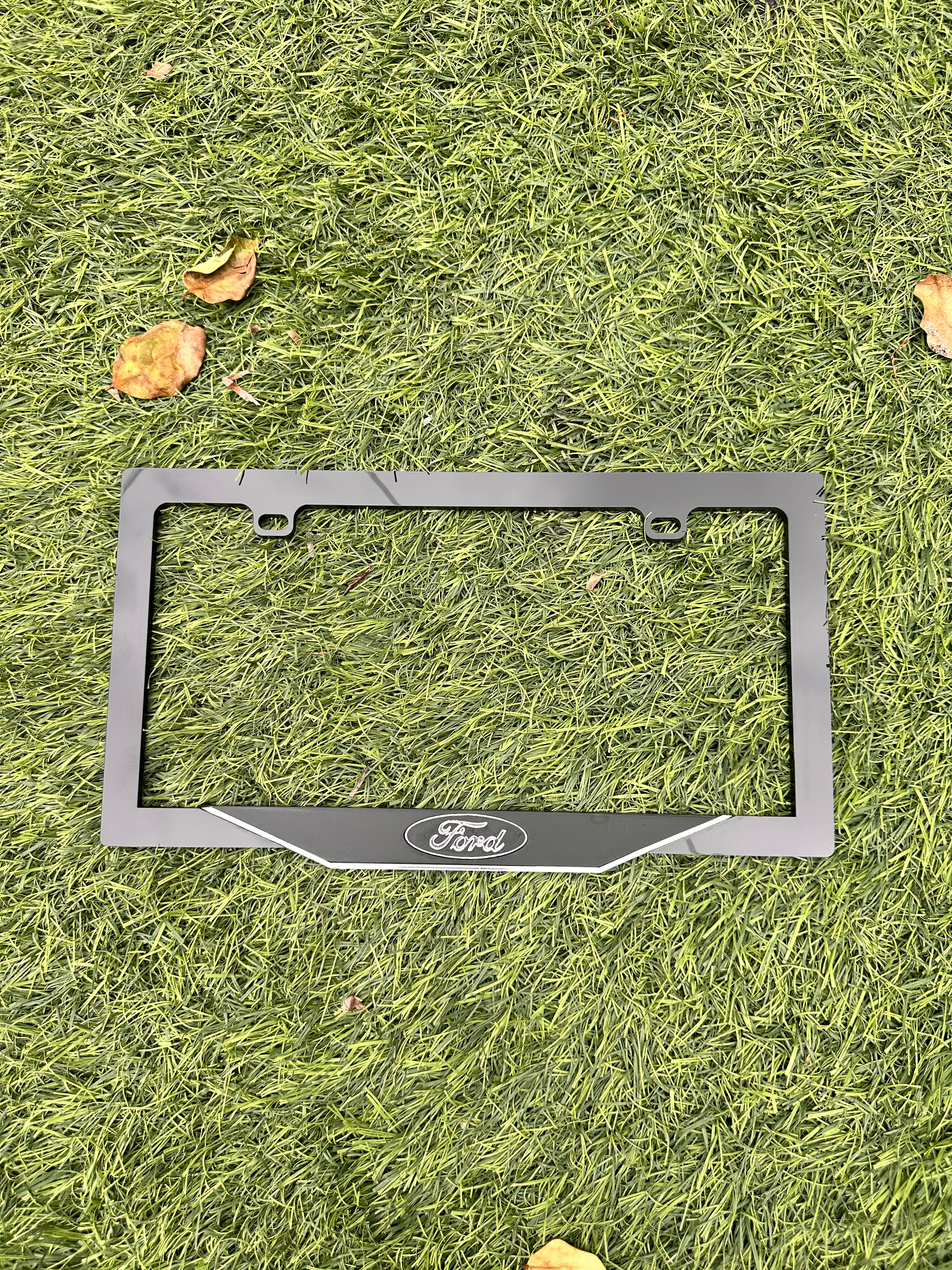 Plexma Black Acrylic License Plate Frame – Ford  (Custom Available)