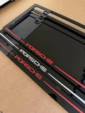 Porsche 911 matte black 3D acrylic license plate frame handmade in USA