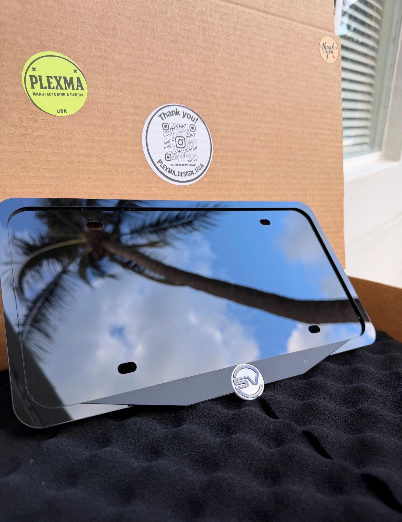 SV Range Rover black 3D acrylic license plate frame handmade in USA