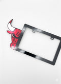Chicago Bulls Inspired Acrylic License Plate Frame – Red Bull Head Design | Plexma Custom