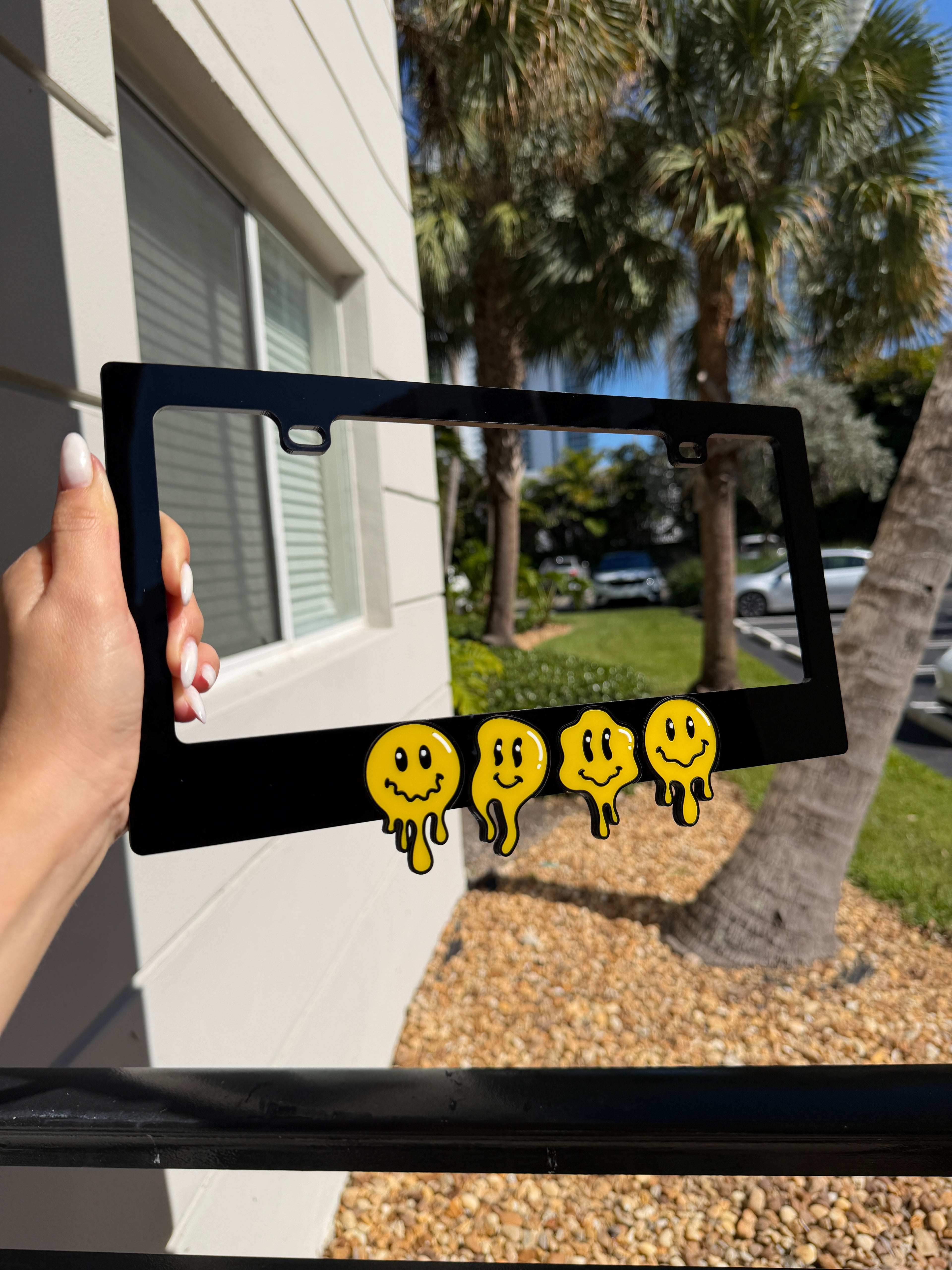 Melting Smile License Plate Frame