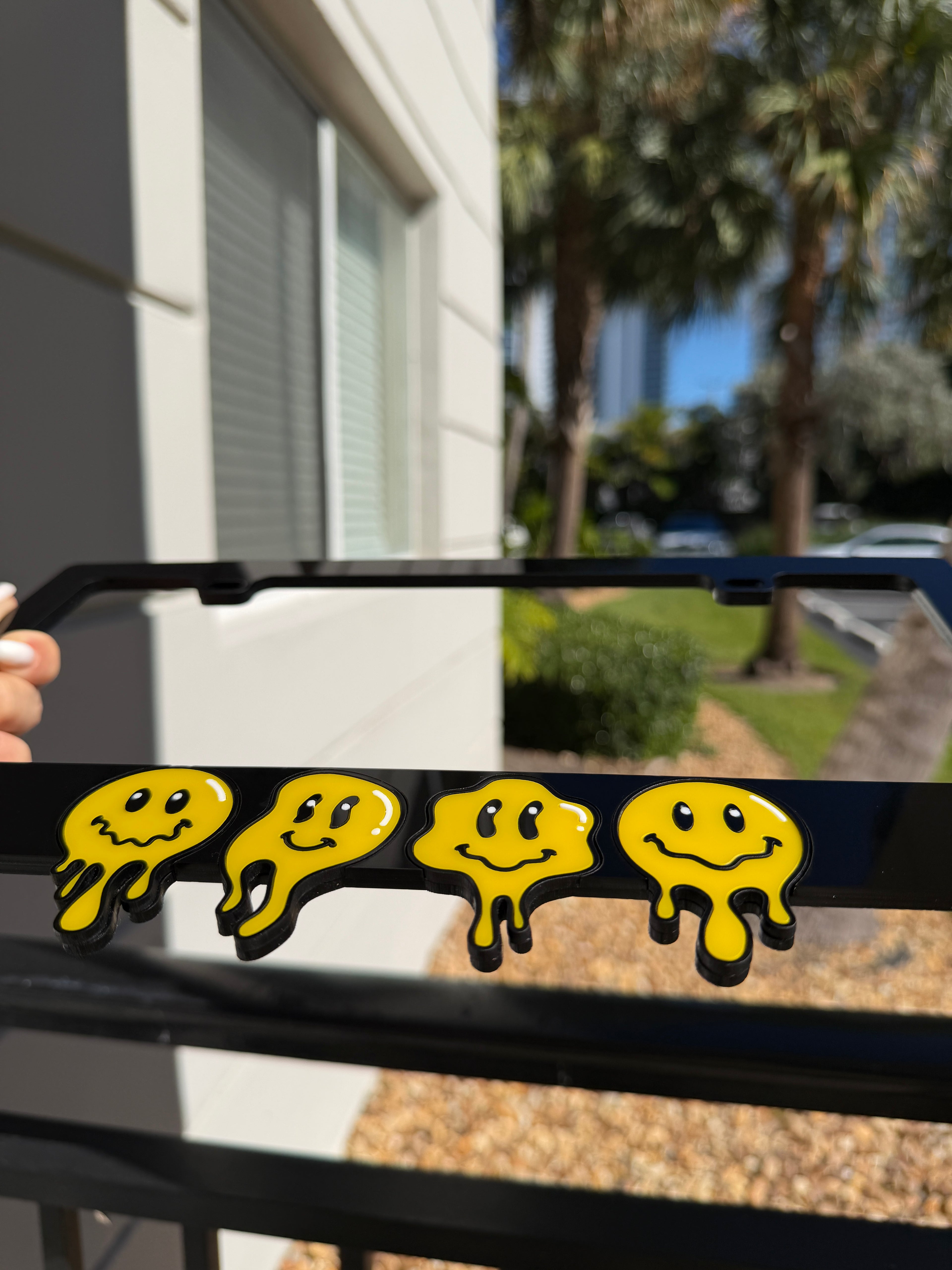 Melting Smile License Plate Frame