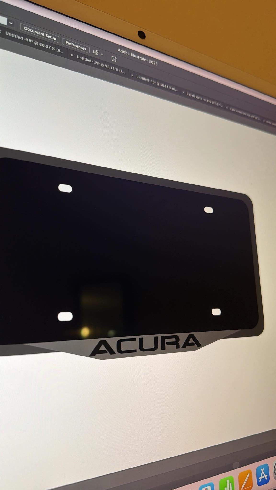 Acura License plate frame