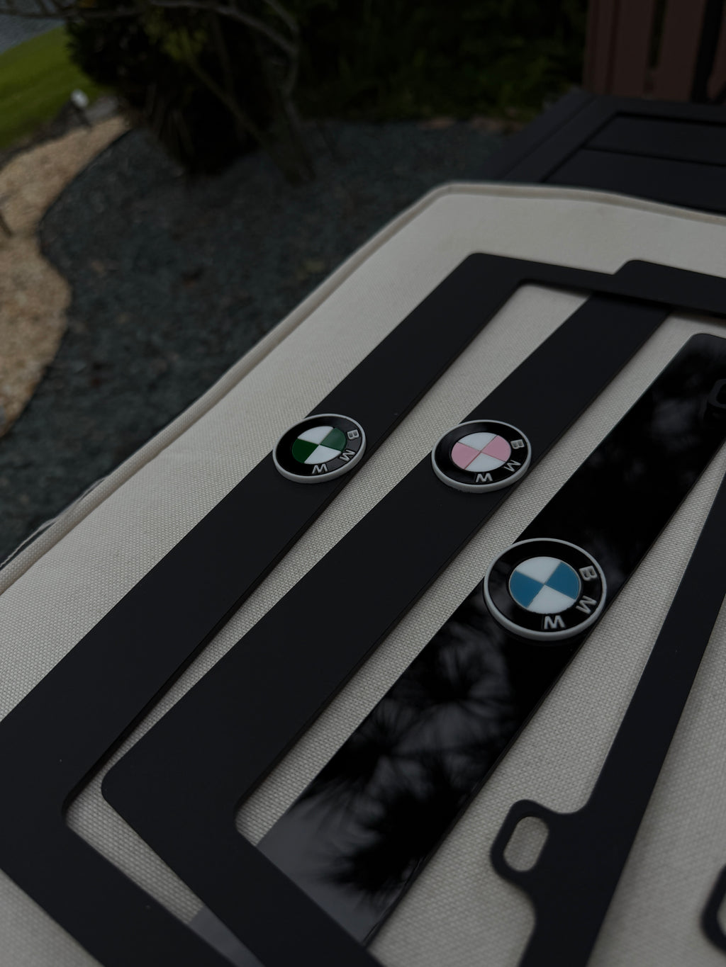 BMW M Style Acrylic License Plate Frame Premium Plexma