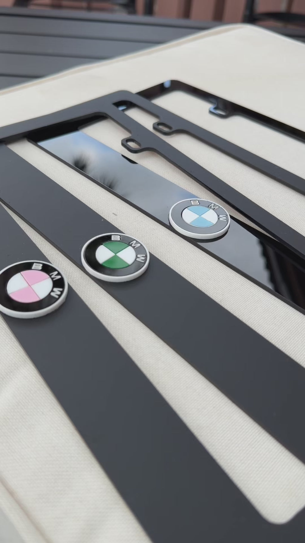 BMW M Style Acrylic License Plate Frame Premium Plexma