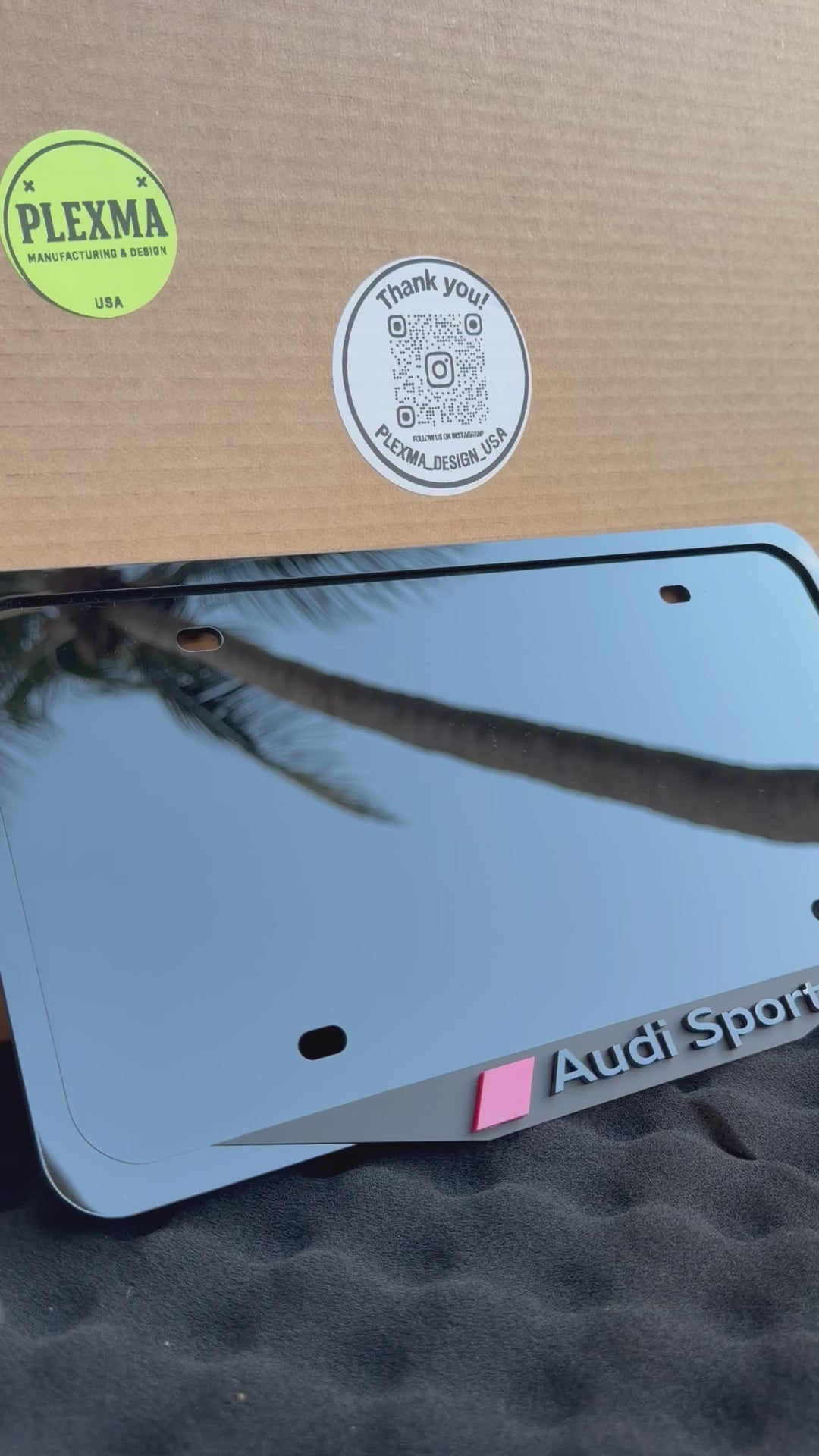 Personalized 3D layered acrylic license plate frame custom car accessory premium handmade USA