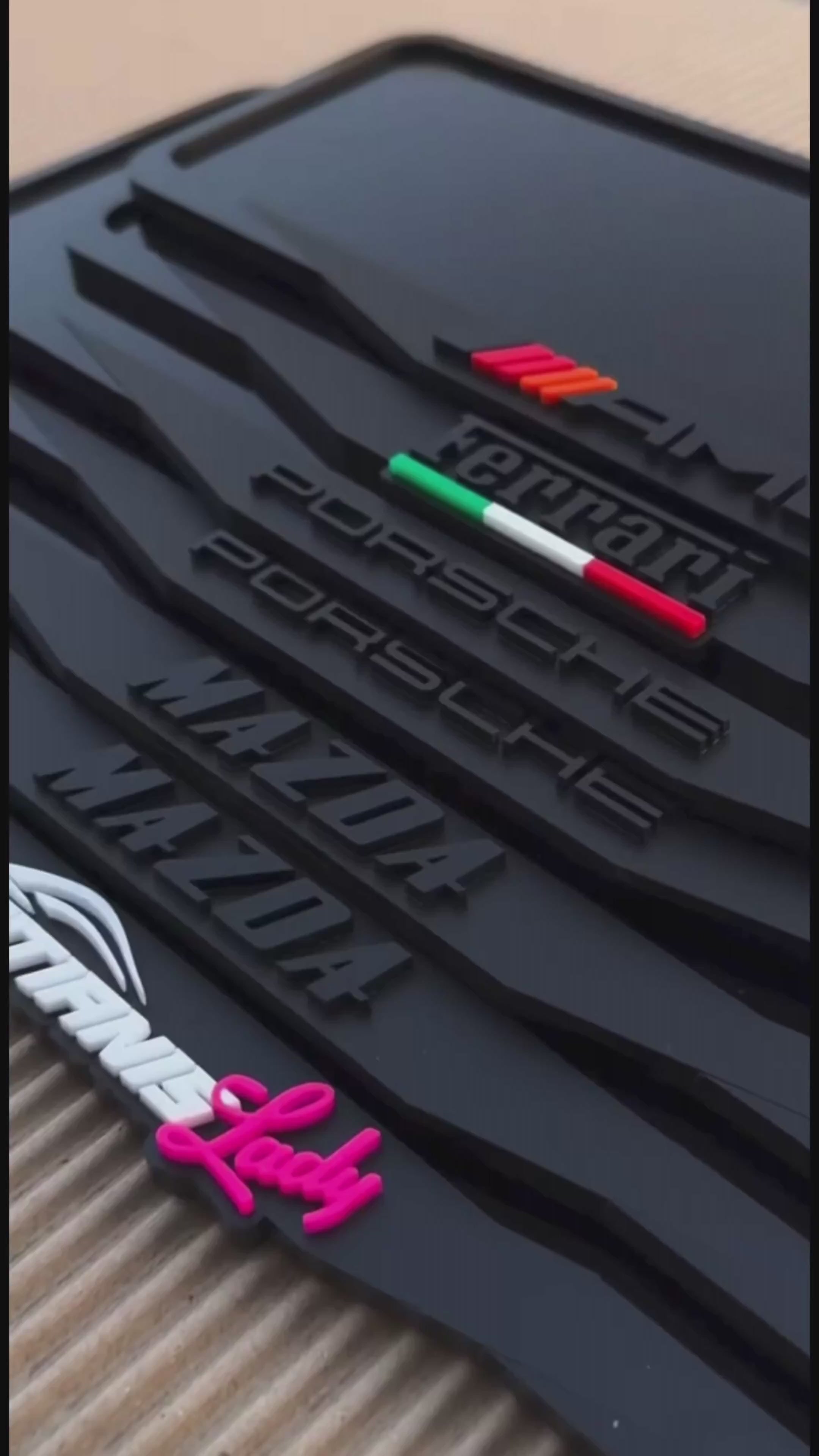 Custom 3D acrylic license plate frame personalized car tag handmade in USA luxury auto accessory
